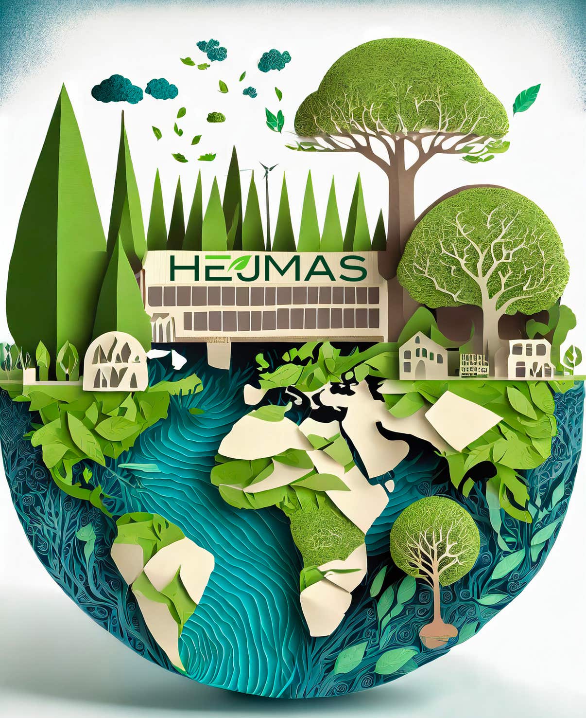 White and Green Floral Print Textile